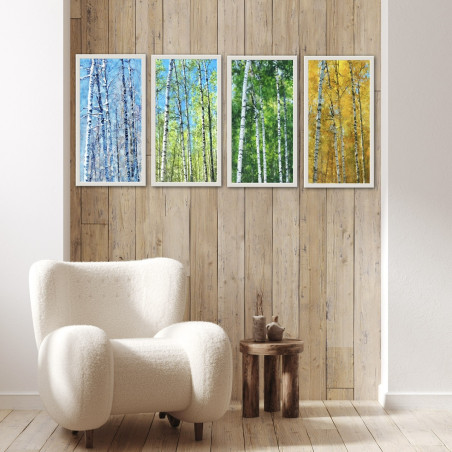 Birch Seasons Giclée Set