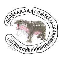 Screaming Baby Hippo & Possum Stickers