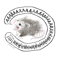 Screaming Baby Hippo & Possum Stickers