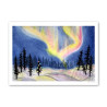 Aurora Borealis Watercolor Christmas Card