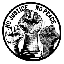 Hand-Printed "No Justice, No Peace" Shirt