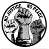 Hand-Printed "No Justice, No Peace" Shirt