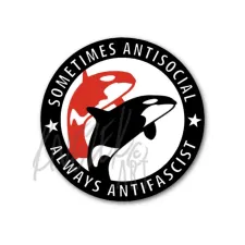 ANTIFA Orcas Vinyl Stickers