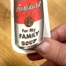 Antifascist SOUP for My Family Sticker
