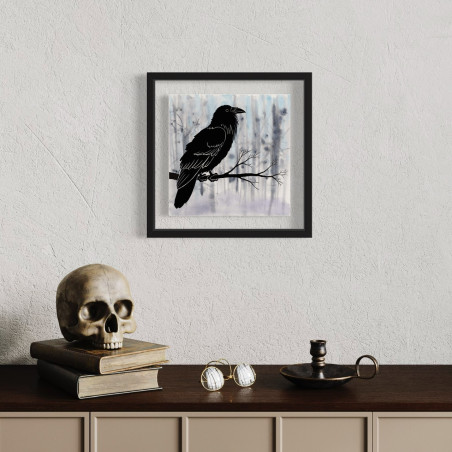 Winter Raven Giclée Print • Knezek.Art|Shop