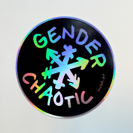 Gender Chaotic Oil Slick Vinyl Sticker